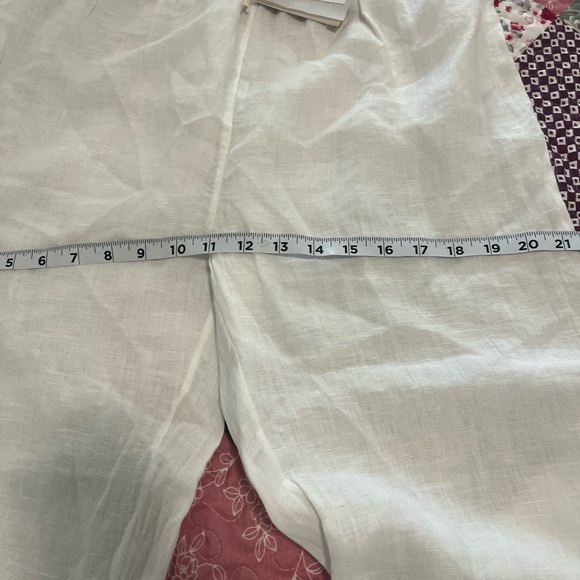FRANCESCA BETTINI  Italy 100% Linen Elastic Waist Pants Size Medium - Picture 10 of 12